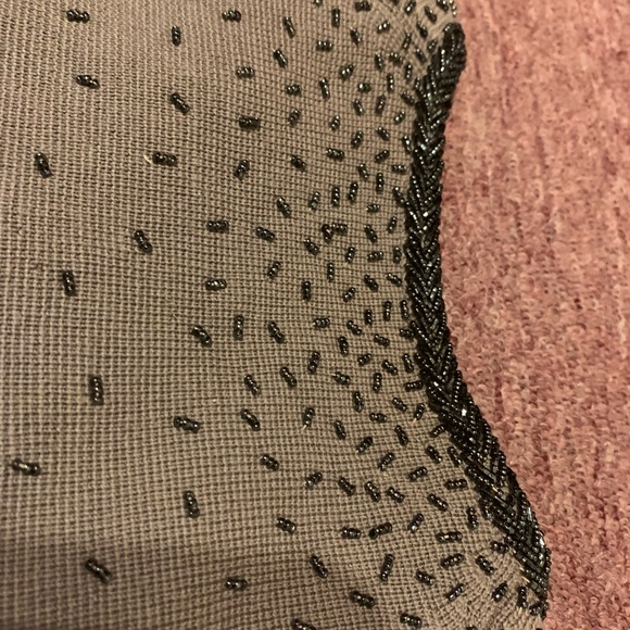 Stunning Vintage Taupe Embroidered Wool Cardigan - Picture 7 of 8